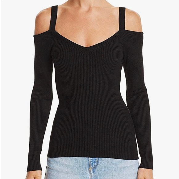 GUESS Long Sleeve Maisi Strap Sweater - Black - Picture 1 of 4